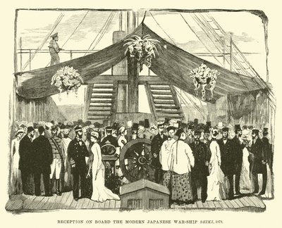 Réception à bord du navire de guerre japonais moderne Seiki, 1878 - English School
