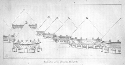Reconstruction des tombes étrusques à Tarquinia - English School