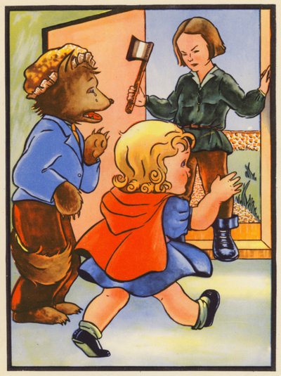 Le père du Petit Chaperon Rouge entre juste à temps - English School