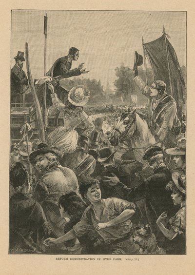 Manifestation pour la réforme à Hyde Park - English School