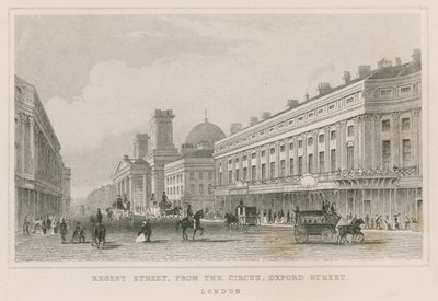 Regent Street, depuis The Circus, Oxford Street, Londres - English School