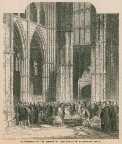 Réinhumation des restes de John Hunter à l