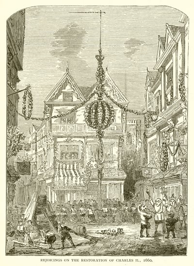 Réjouissances pour la restauration de Charles II, 1660 - English School