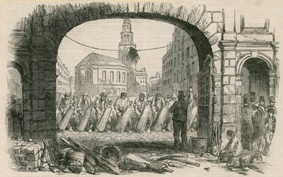 Réfection du pavage de The Strand, Londres - English School