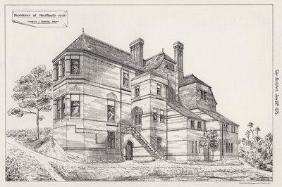 Résidence à Shortlands, Kent (gravure) - English School