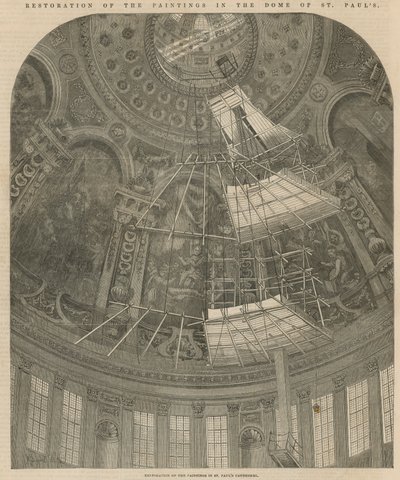 Restauration des peintures dans le dôme de Saint-Paul - English School