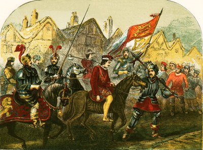 Richard II défilé dans les rues de Londres - English School