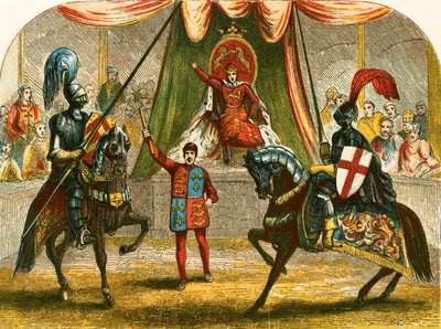Richard II arrêtant le combat entre les ducs de Norfolk et Hereford - English School