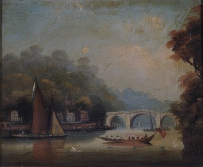 Pont de Richmond vers Twickenham, Middlesex - English School