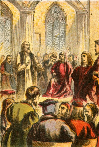 Ridley et Latimer devant le Conseil - English School