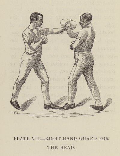 Garde de la tête droite (gravure) - English School