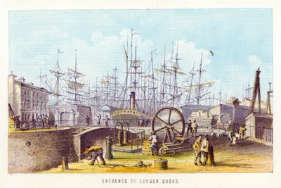 La Tamise : Entrée des docks de Londres - English School