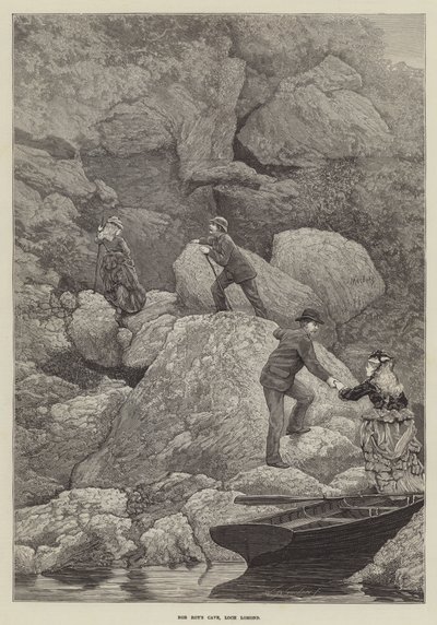 La grotte de Rob Roy, Loch Lomond - English School
