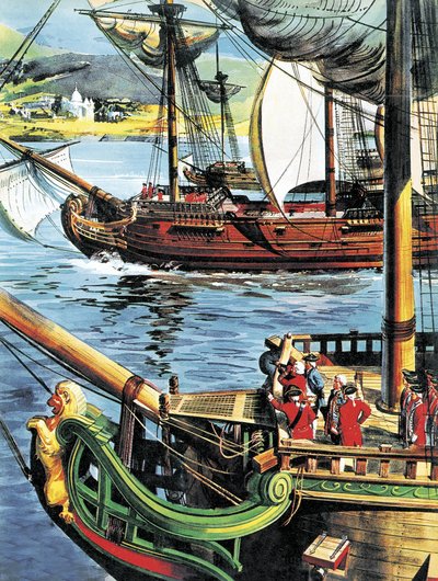 Robert Clive navigue dans la baie du Bengale jusqu