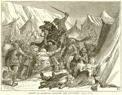 Robert de Normandie ralliant les croisés - English School