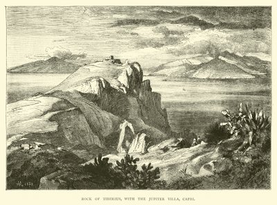 Rocher de Tibère, avec la villa Jupiter, Capri - English School