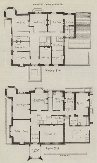 Rockhurst, West Hoathley (gravure) - English School