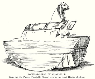 Cheval à bascule de Charles Ier (gravure) - English School