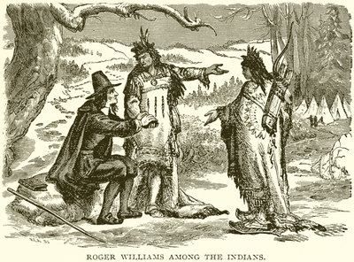 Roger Williams parmi les Indiens - English School