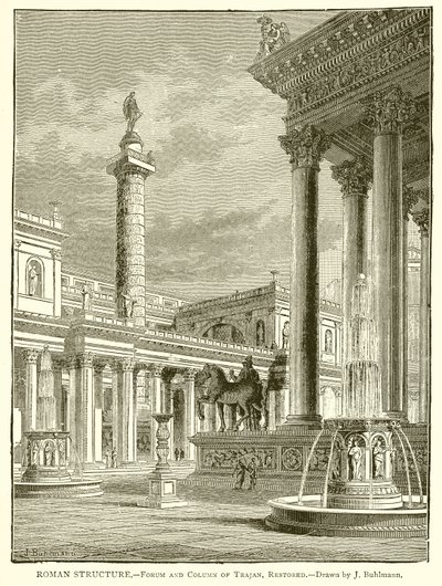 Structure romaine.--Forum et colonne de Trajan, restaurés - English School