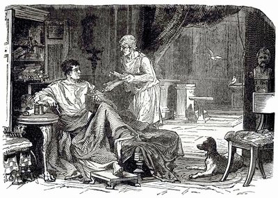 Étude romaine, illustration de Cassells Illustrated Universal History par Edward Ollier, publiée en 1890 - English School