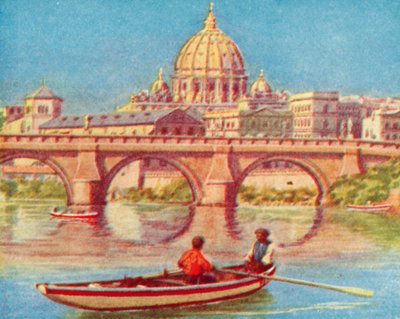 Rome, Saint-Pierre depuis le Tibre - English School