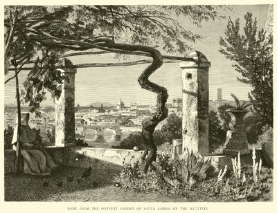 Rome depuis le jardin du couvent de Santa Sabina sur l