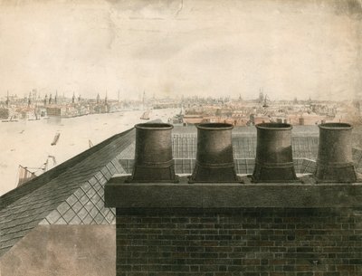 Vue des toits de Londres et de la Tamise - English School