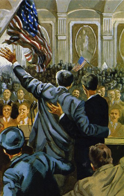 Roosevelt a de nouveau été élu président en 1940 - English School