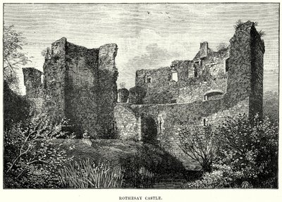 Château de Rothesay (gravure) - English School