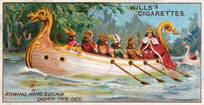 Le roi Edgar ramant sur la Dee - English School
