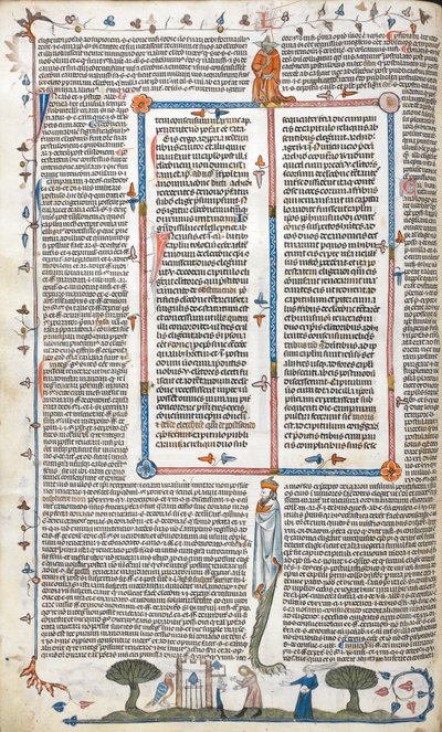 Texte et scène en bas de page d