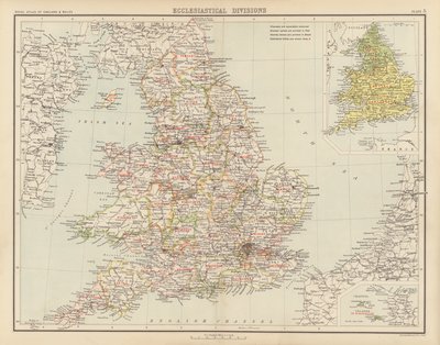 Atlas Royal, vers 1900 : Divisions ecclésiastiques - English School