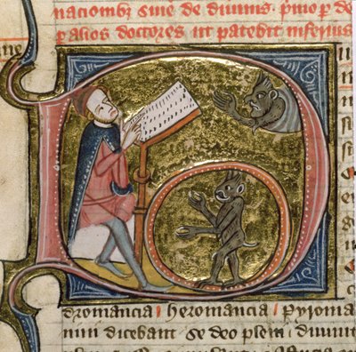 Un magicien invoquant des démons, de 