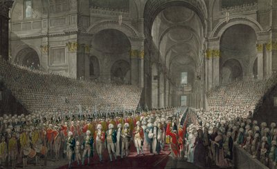 Procession royale à la cathédrale Saint-Paul le jour de la Saint-Georges, 1789 - English School