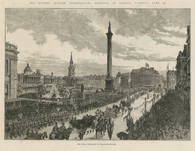 Procession royale à Trafalgar Square - English School