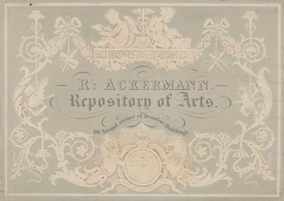 Rudolph Ackermann, carte de visite, embossée par Dobbs - English School