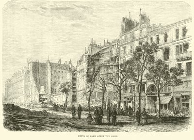 Ruines de Paris après le siège, avril 1871 - English School