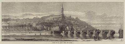 Ruines de Saint-Cloud, depuis la rivière (gravure) - English School