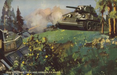 Char lourd russe et Panzer III allemand, Seconde Guerre mondiale - English School