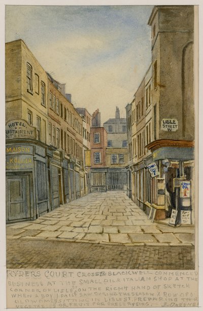 Ryders Court et le coin de Lisle Street, Londres - English School