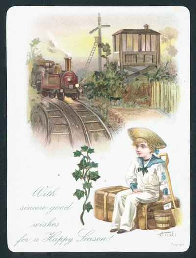 Garçon marin attendant le train - English School