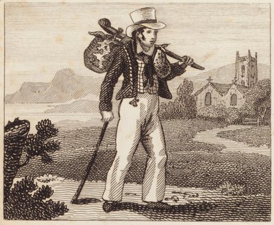 Marin en voyage vers sa maison (gravure) - English School