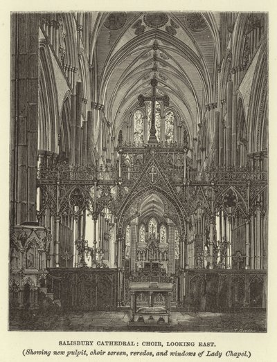 Cathédrale de Salisbury, chœur, vue vers l