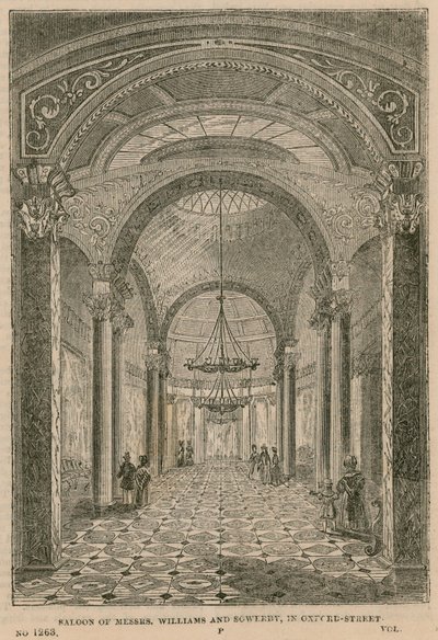 Salon de Messrs Williams et Sowerby, Oxford Street, Londres - English School