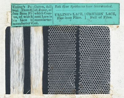 Échantillons de dentelle Urlings (textile) - English School