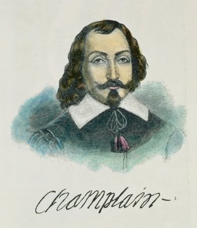 Samuel de Champlain (c.1567-1635) illustration du Volume IV de 