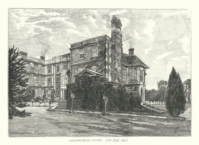 Sanderstead Court (gravure) - English School