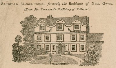 Sandford Manor House, Fulham, Londres, anciennement la demeure de Nell Gwynne - English School