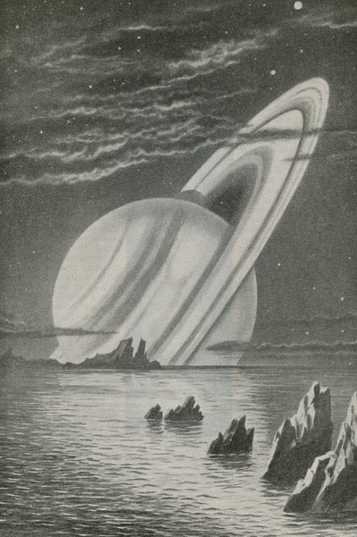 Saturne comme un soleil couchant - English School